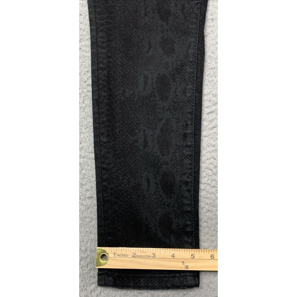 Joes Jeans Womens Size 29 Black Denim Mid Rise Cotton Blend Print Black Python - Picture 5 of 11
